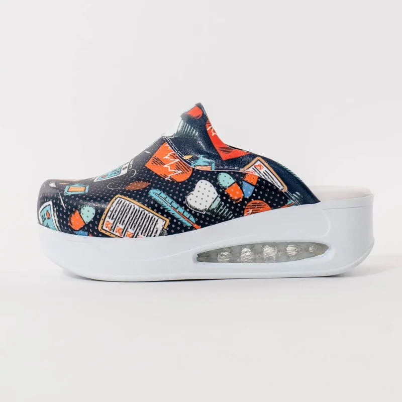 Air max crne ženske klompe sa medicinskim printom