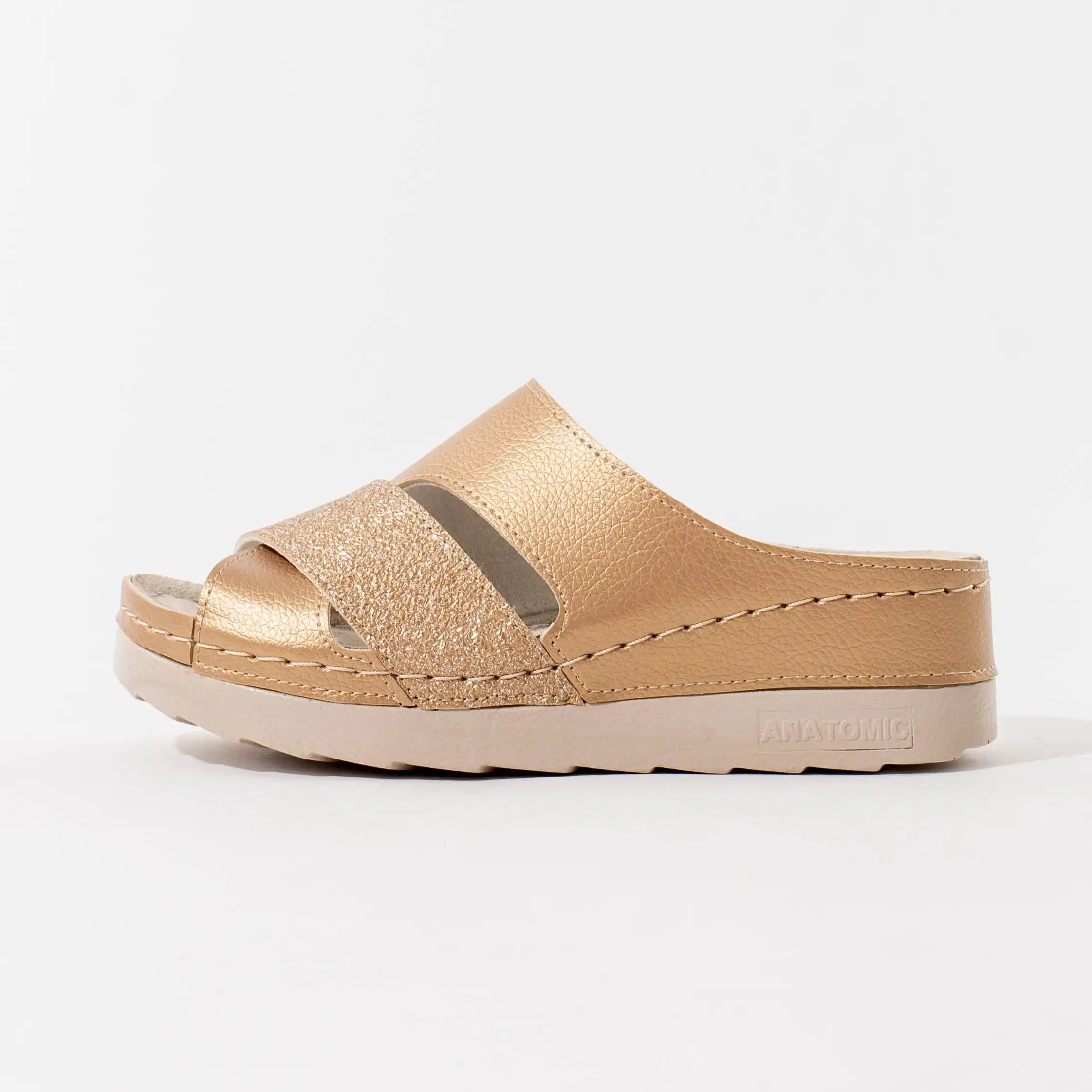 lara-anatomske-papuce-zlatne-foto01 Lara anatomske papuče – Zlatne - Slika 1