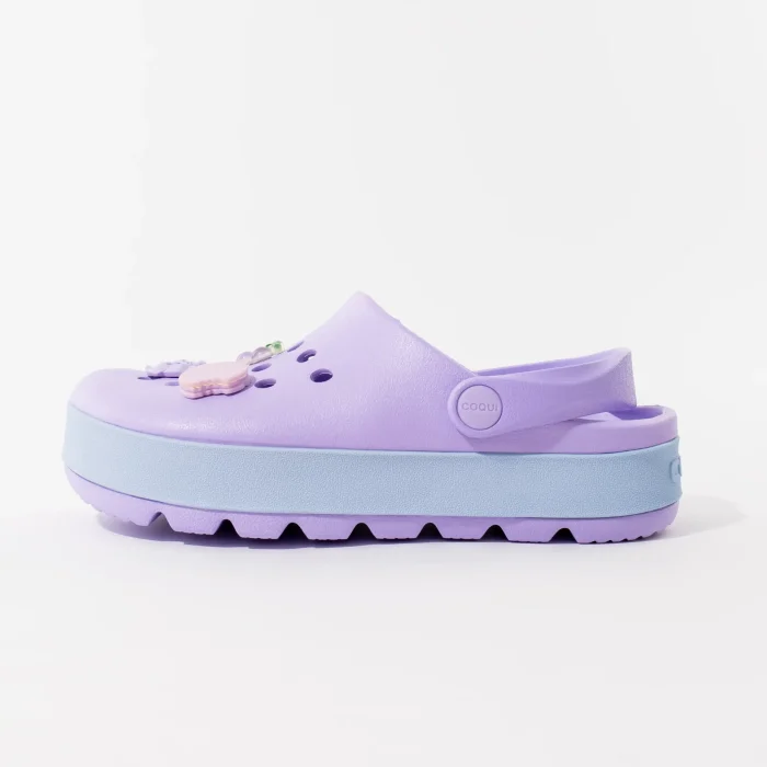 ženske coqui klompe candy plave bočni prikaz