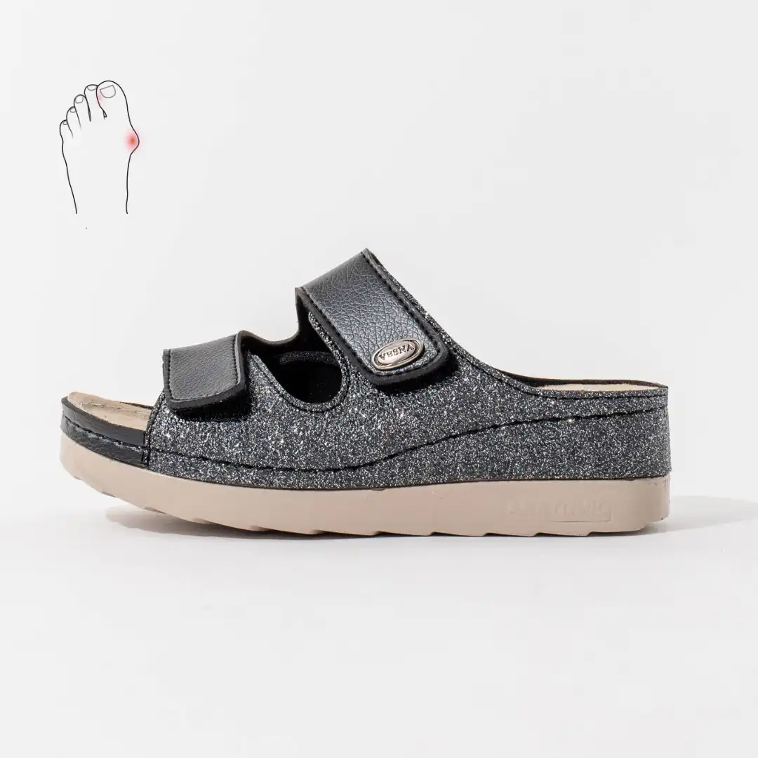 hallux-anatomske-papuce-crne-foto01. Hallux anatomske papuče - Crna - Slika 1