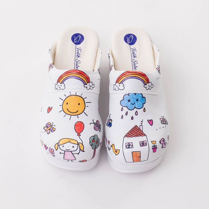 ženske terlik sabo air max klompe sa ilustracijom sunca bočni prikaz