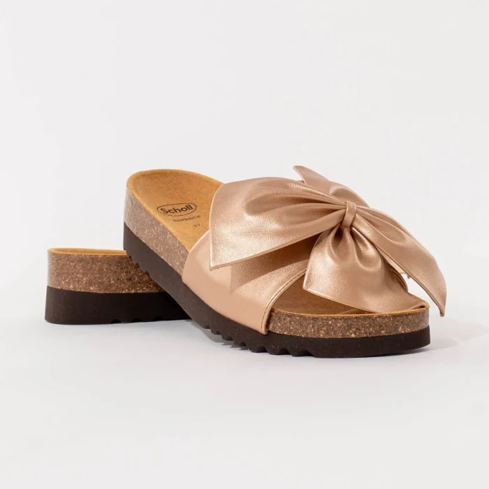 ženske-scholl-papuče-bowy-rose-gold-bočni-prikaz