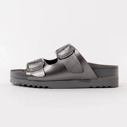 Ženske Scholl papuče Vally - Metalik siva