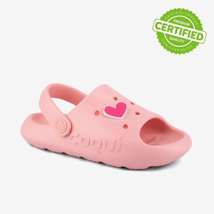 dječije coqui sandale maya baby pink roze bočni prikaz
