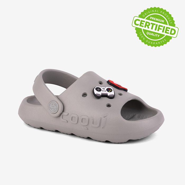 Dječije coqui sandale maya mid grey amulet sive bočni prikaz